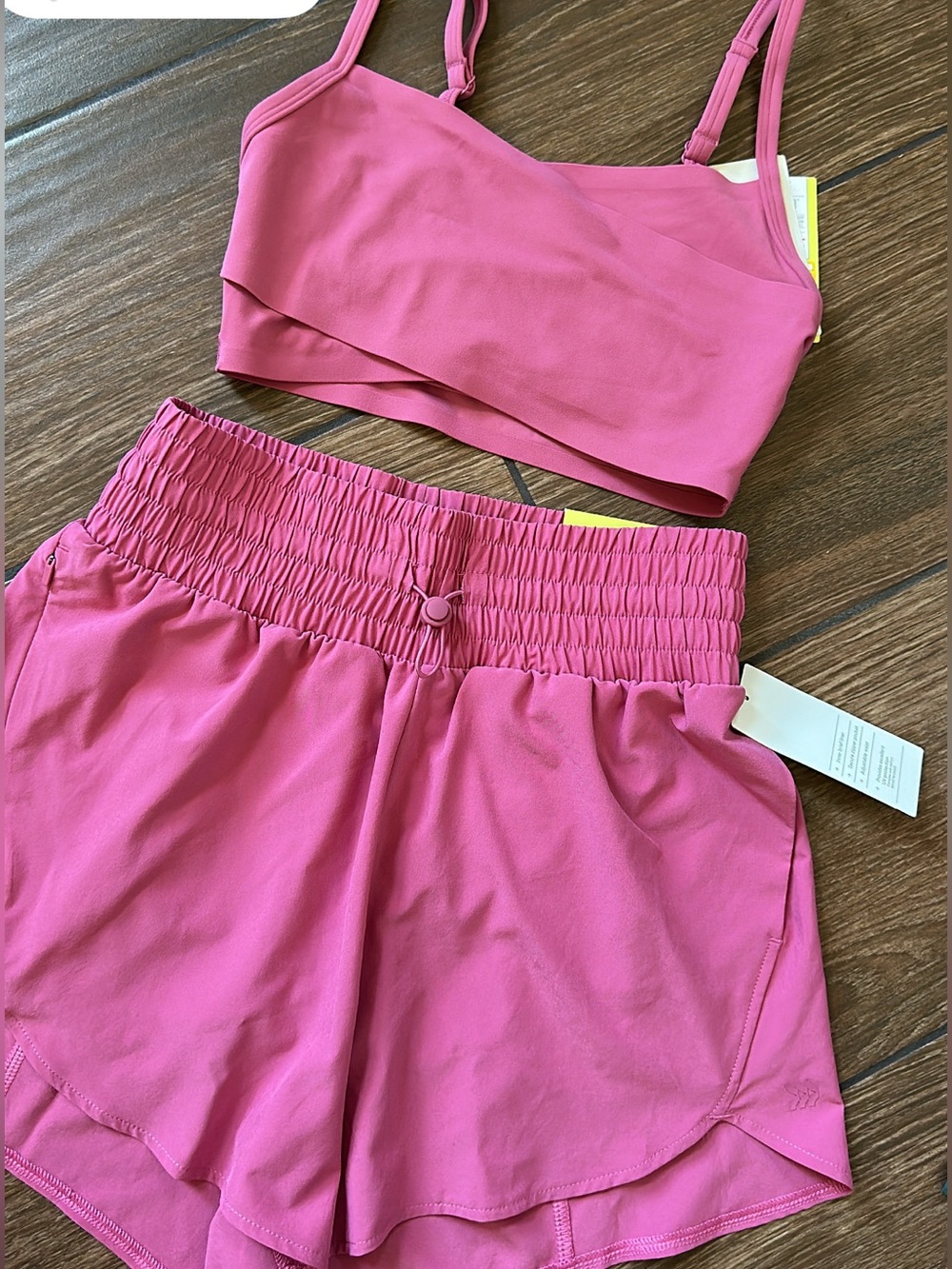 all in motion Pink Athletic Shorts and Crop Top Set